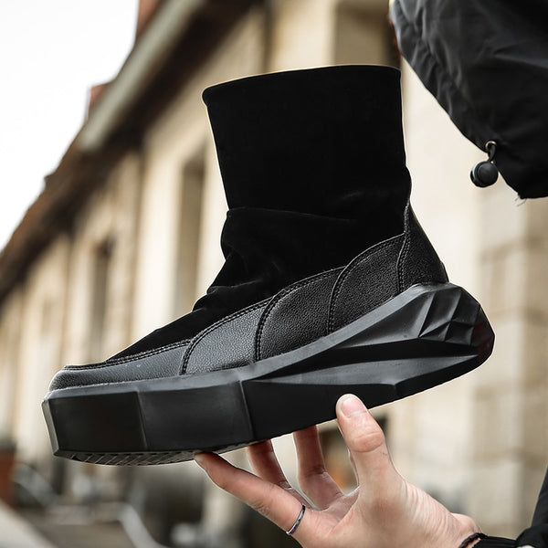 2019 New Men Casual Shoes Adult Fall Boots Men High Top Bot Krasovki Male Luxury Footwear Botas Hombre Fashion Zapatos De Hombre